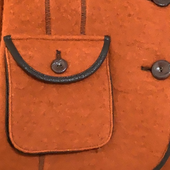 Casual Corner Vintage Orange Wool Blazer Jacket - Picture 7 of 8